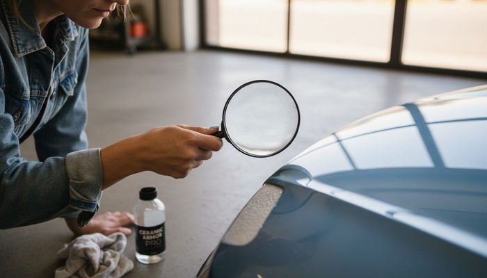 Inspecting car paint for coating protection