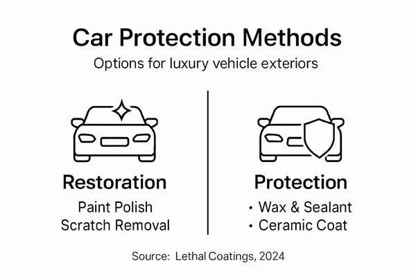Infographic outlining car protection types